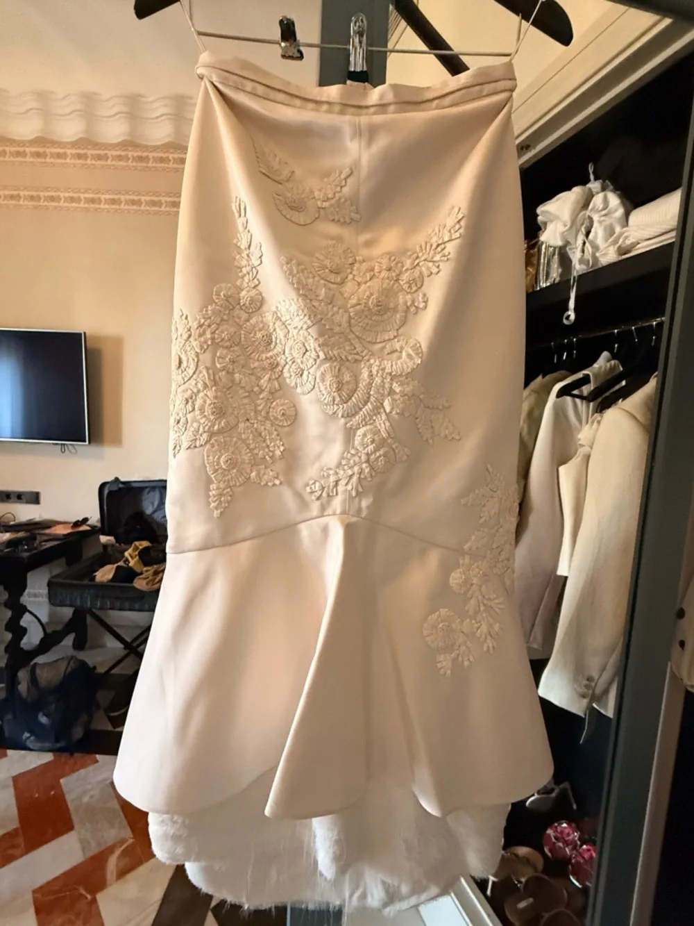 NEW Alexis Kiernan Skirt Off-White Size S
